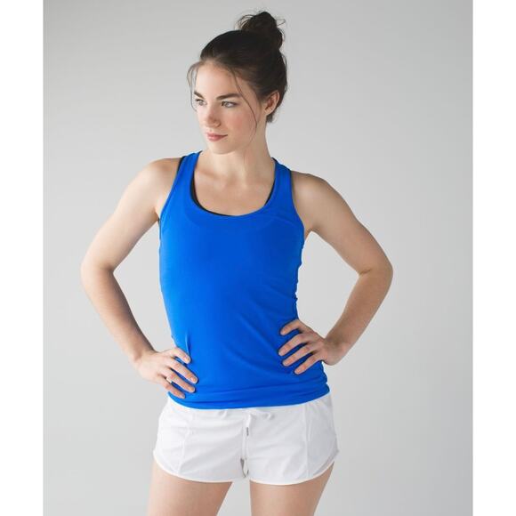 Lululemon Cool Racerback Tank Pipe Dream Blue Size 4 Lightweight Athletic Top - Picture 2 of 13